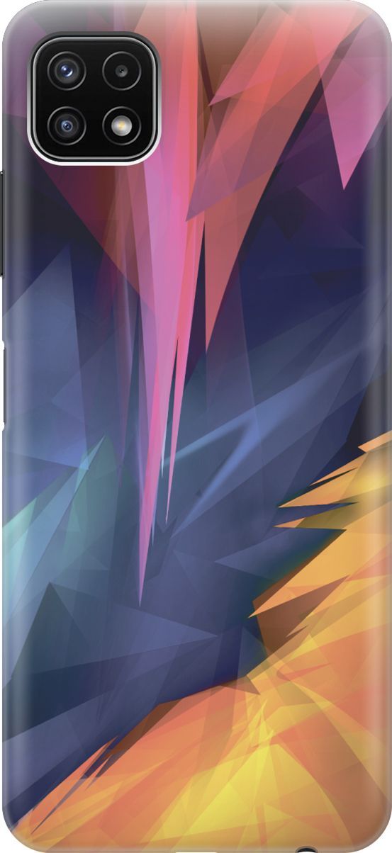 

Чехол на Samsung Galaxy A22s 5G "Розовый, синий, желтый", Желтый;розовый, 6357