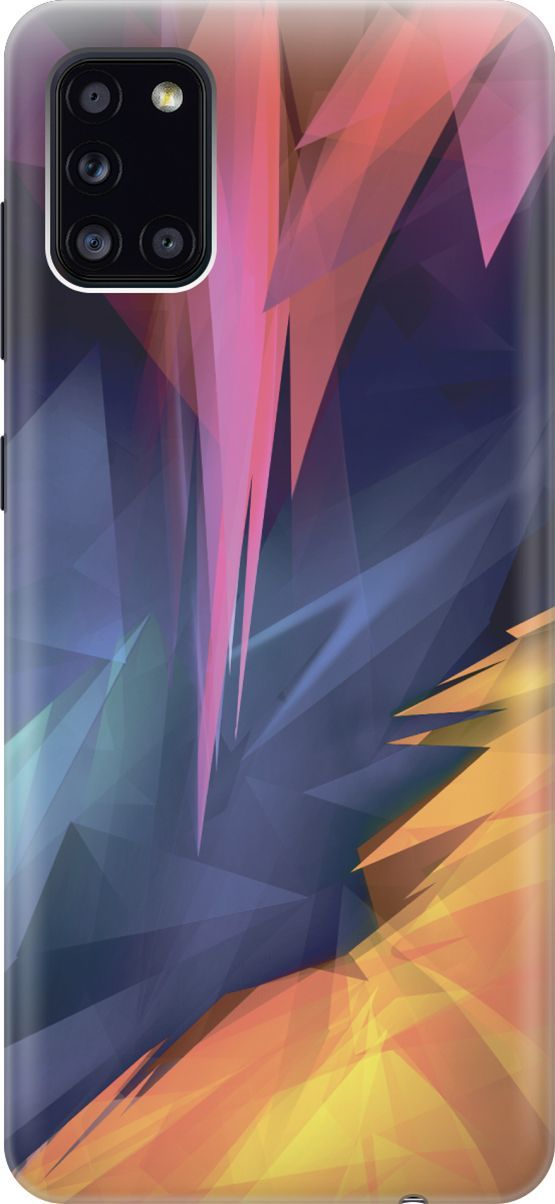 

Силиконовый чехол на Samsung Galaxy A31 "Розовый, синий, желтый", Желтый;розовый, 6245