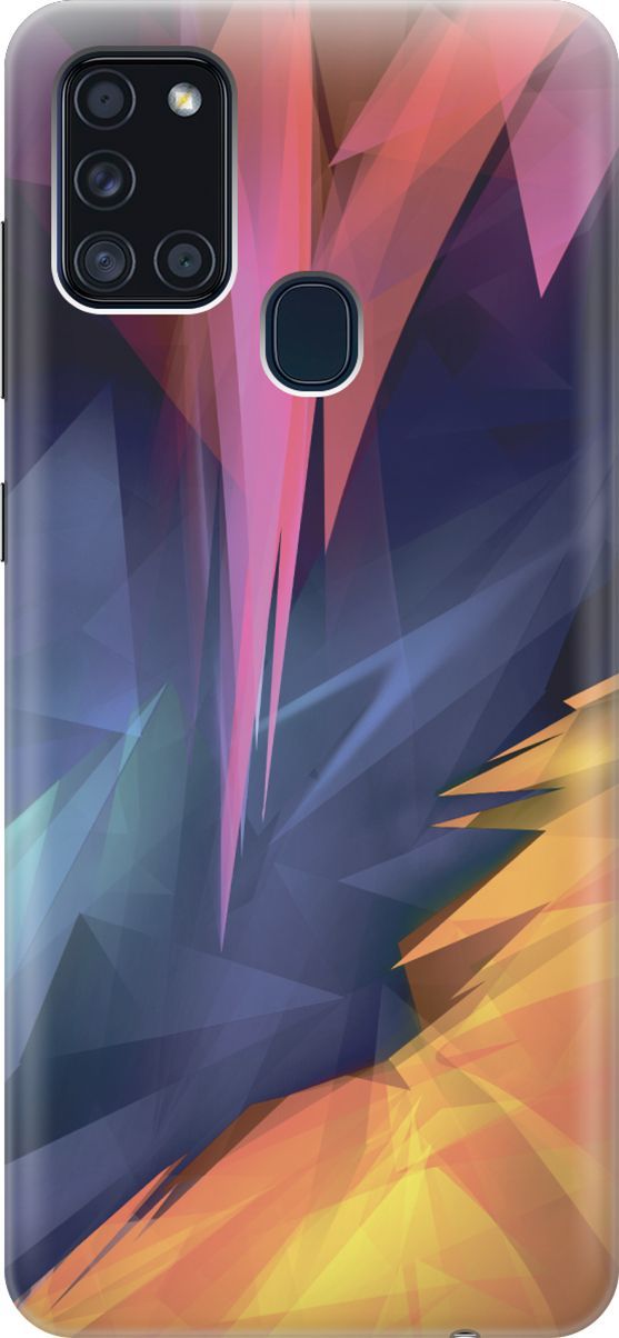 

Силиконовый чехол на Samsung Galaxy A21s "Розовый, синий, желтый", Желтый;розовый, 6243