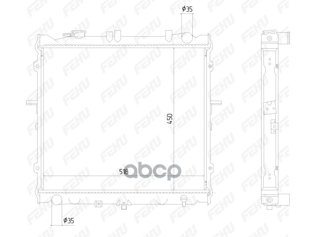 Радиатор Охлаждения Для Kia Sportage I (93-) Mt FEHU frc1070