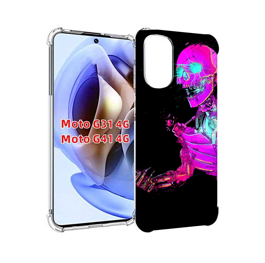 

Чехол MyPads скелет-робот-фиолетовый для Motorola Moto G31 4G / G41 4G, Прозрачный, Tocco