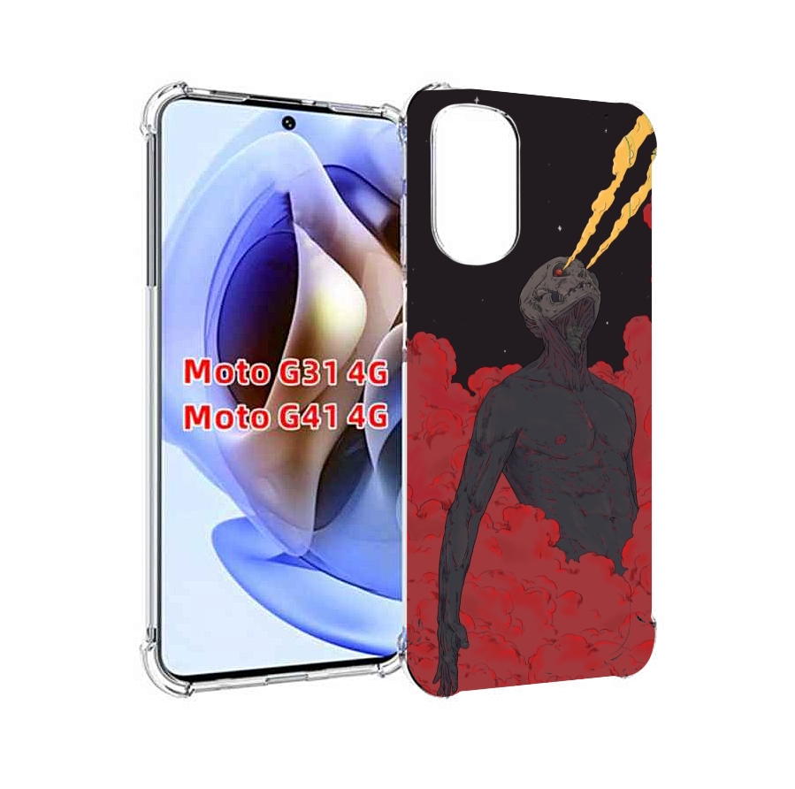 

Чехол MyPads скелет в красном дыму для Motorola Moto G31 4G / G41 4G, Прозрачный, Tocco