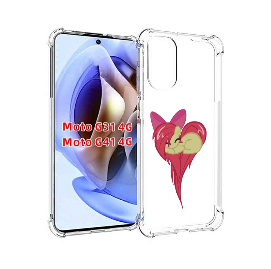 

Чехол MyPads сердце-из-пони для Motorola Moto G31 4G / G41 4G, Прозрачный, Tocco
