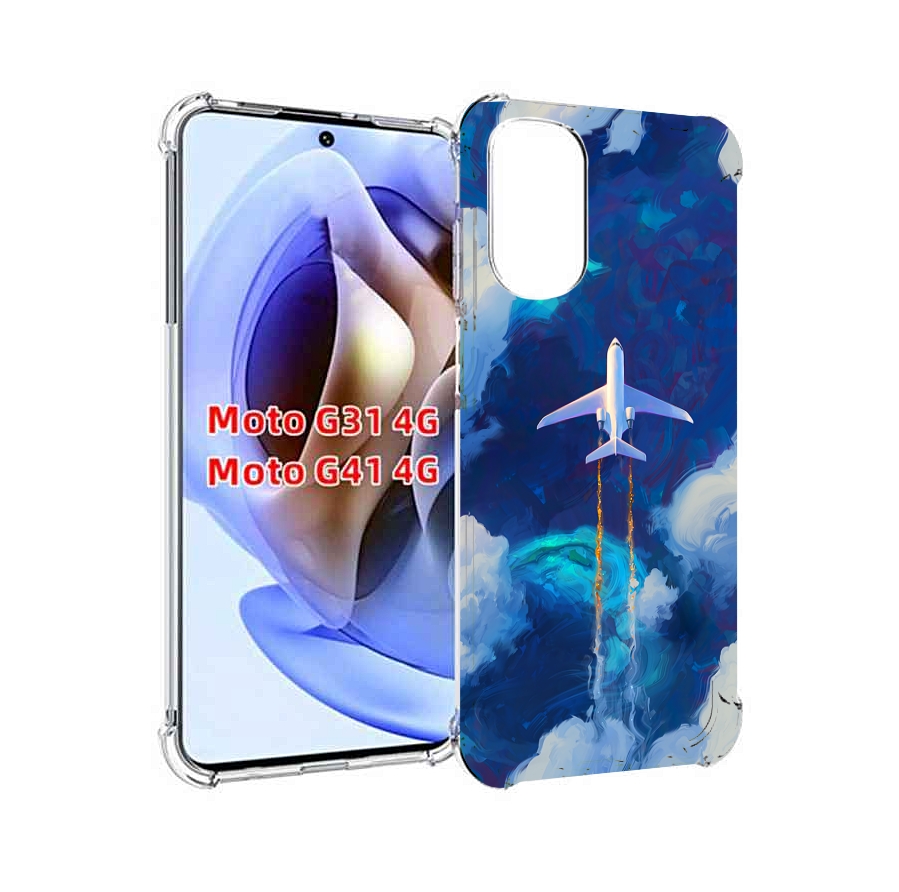 

Чехол MyPads самолет-в-небе-рисунок для Motorola Moto G31 4G / G41 4G, Прозрачный, Tocco