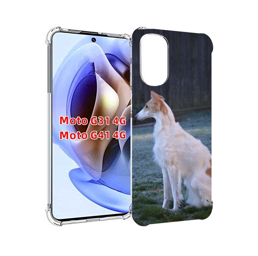 

Чехол MyPads русская псовая борзая для Motorola Moto G31 4G / G41 4G, Прозрачный, Tocco