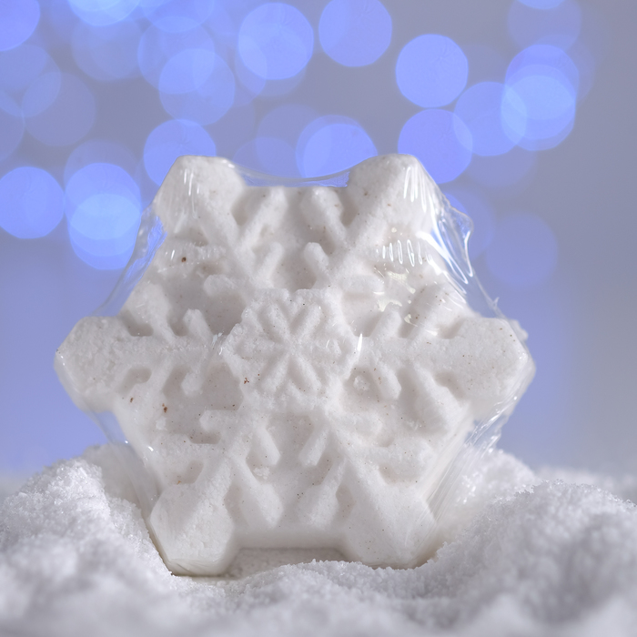 

Бомбочка для ванн Снежинка, белая, с ароматом печенья, 100 г, Белый