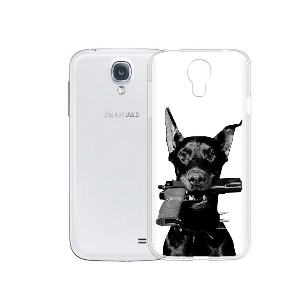 Чехол MyPads Tocco для Samsung Galaxy S4 доберман с пистолетом (PT41285.571.331)