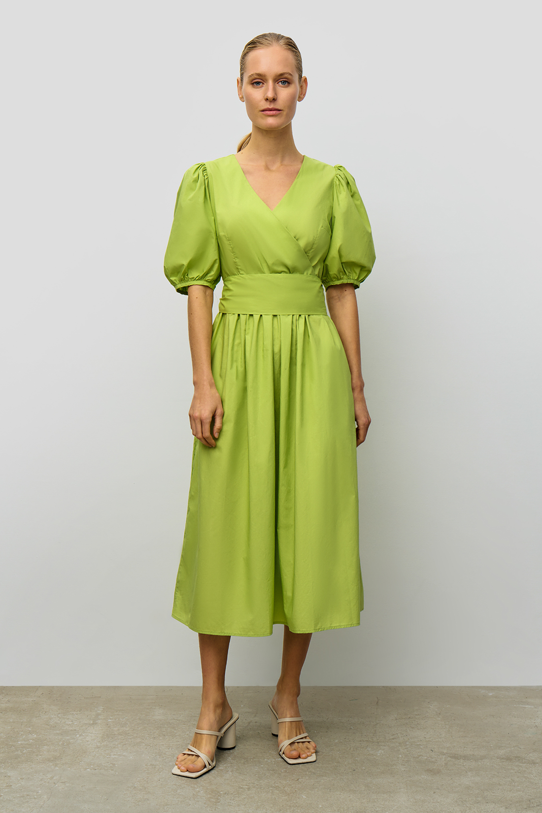 Платье женское Baon B4523021 зеленое 2XL