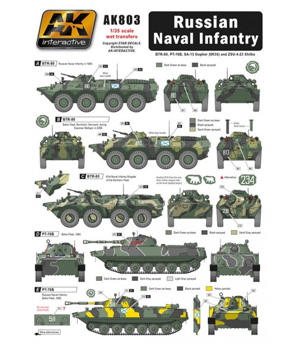 

AK803 Декаль Russian Naval Infantry, Цветной