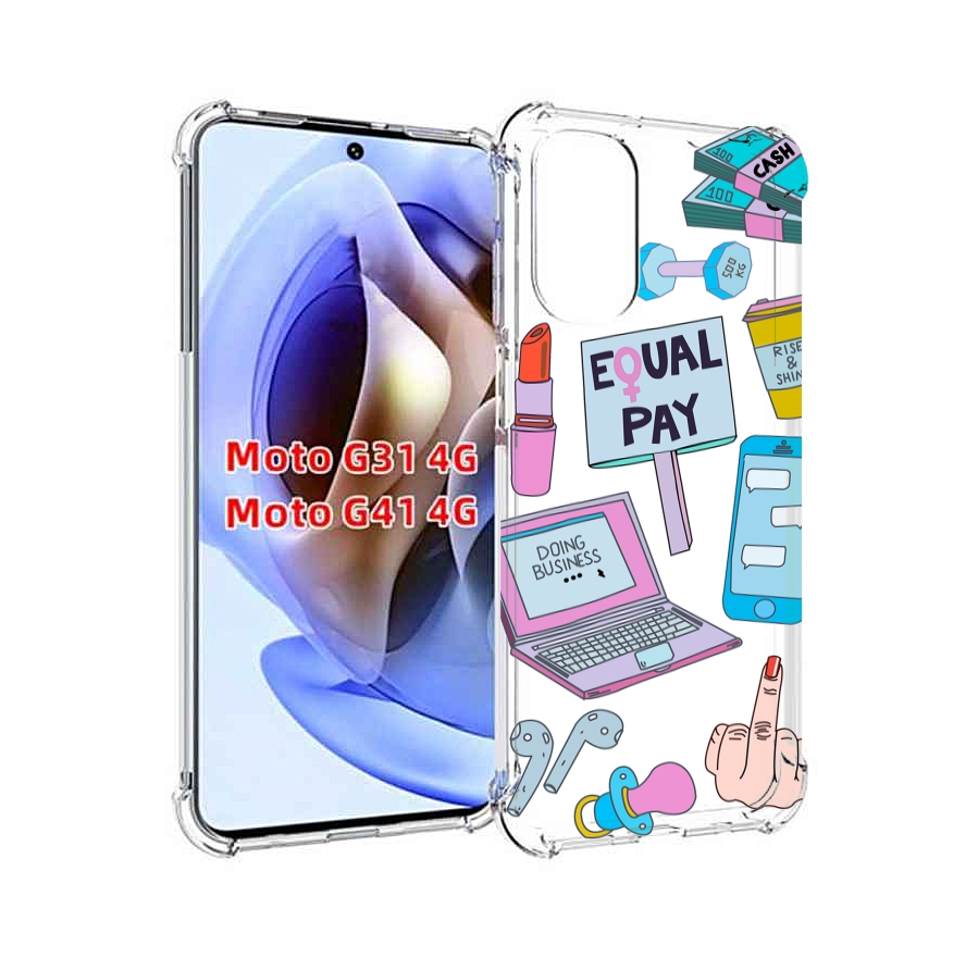

Чехол MyPads разные-штучки для Motorola Moto G31 4G / G41 4G, Прозрачный, Tocco