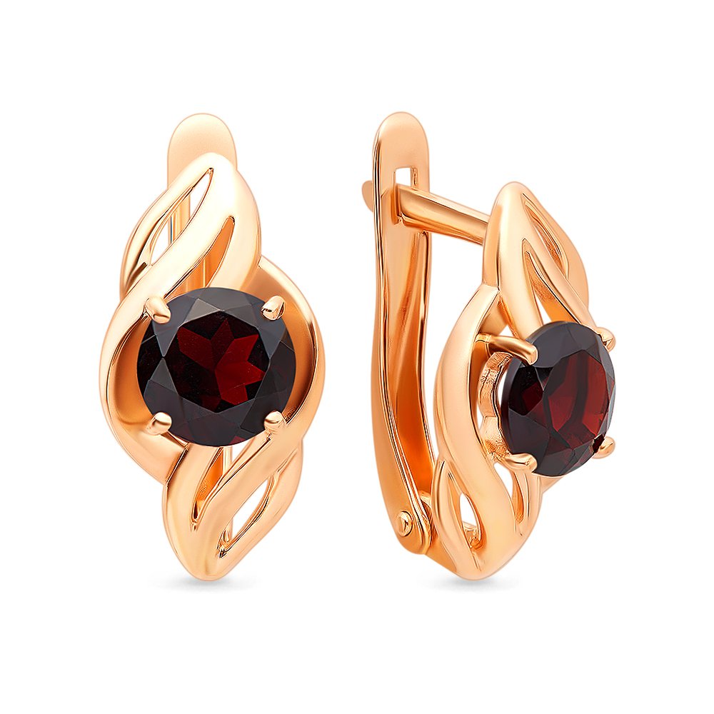 

Серьги из красного золота с гранатом 585Gold 202007233, 202007233