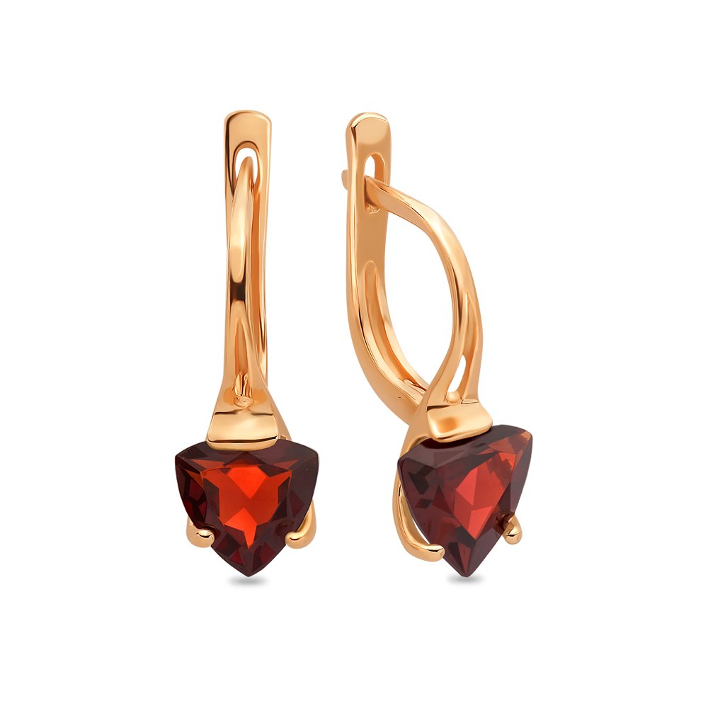 

Серьги из красного золота с гранатом 585Gold 202006950, 202006950