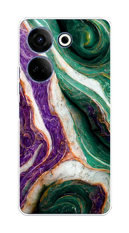 

Чехол на Tecno Camon 20/20 Pro 4G "Фиолетово-зеленый мрамор", Зеленый;фиолетовый, 304150-1