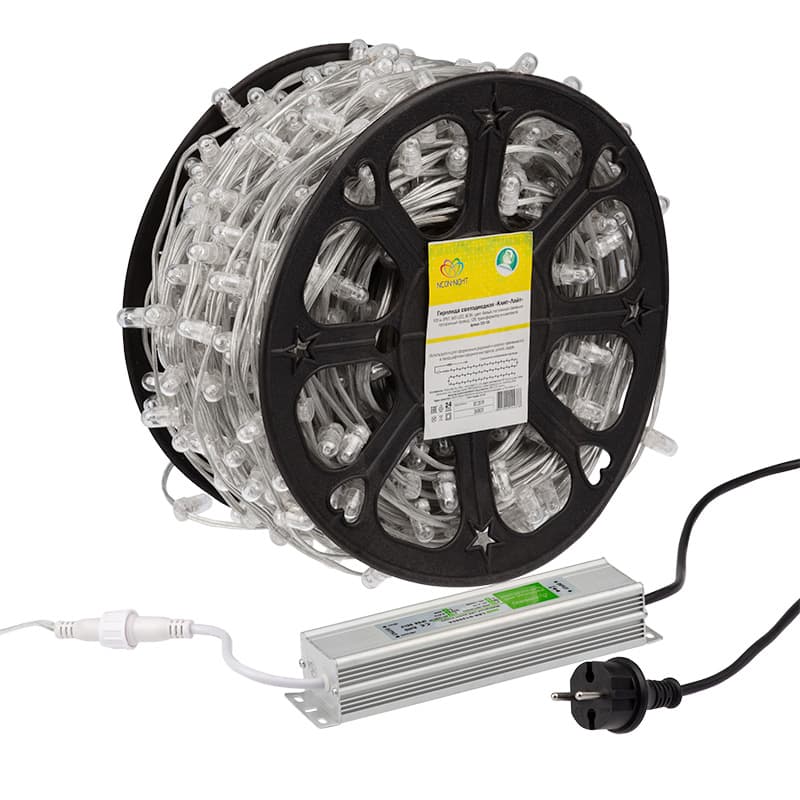 

Гирлянда «Led Клип-лайт» 12 V, прозрачный ПВХ, 150 мм, цвет диодов белый