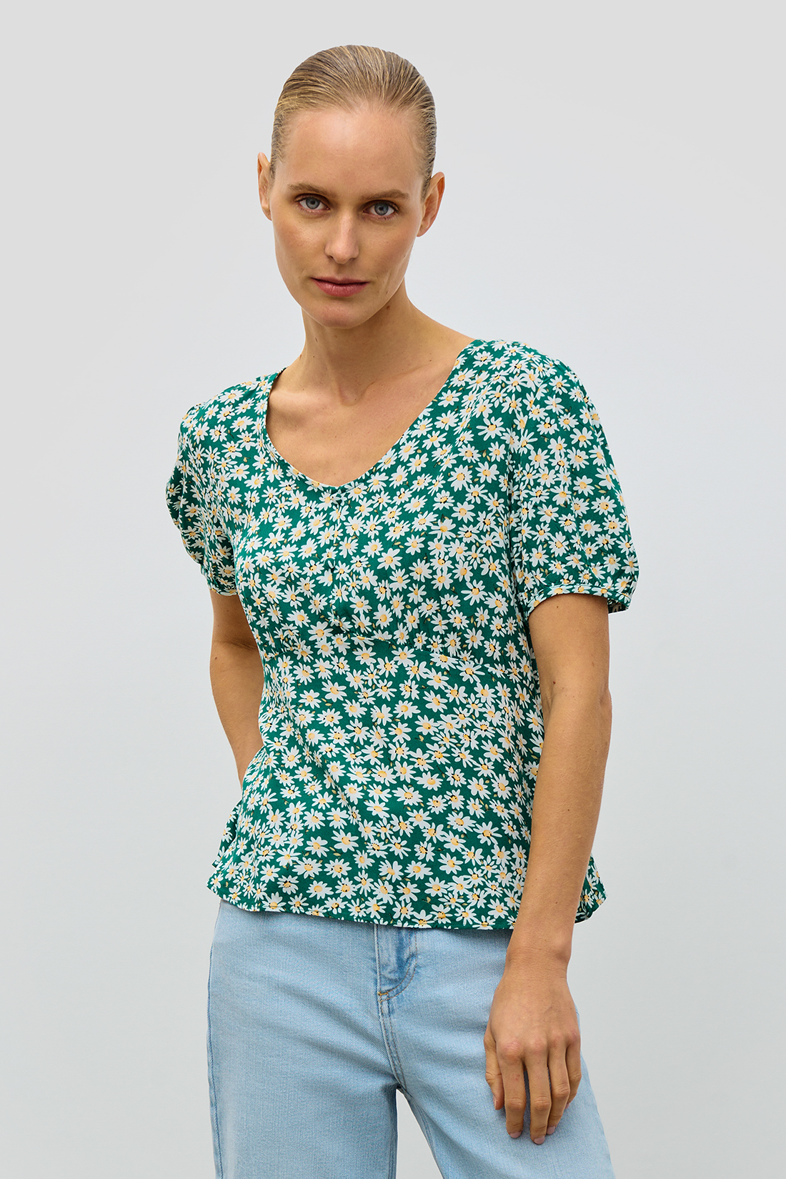 

Блуза женская Baon B1923035 белая 2XL, Белый, B1923035
