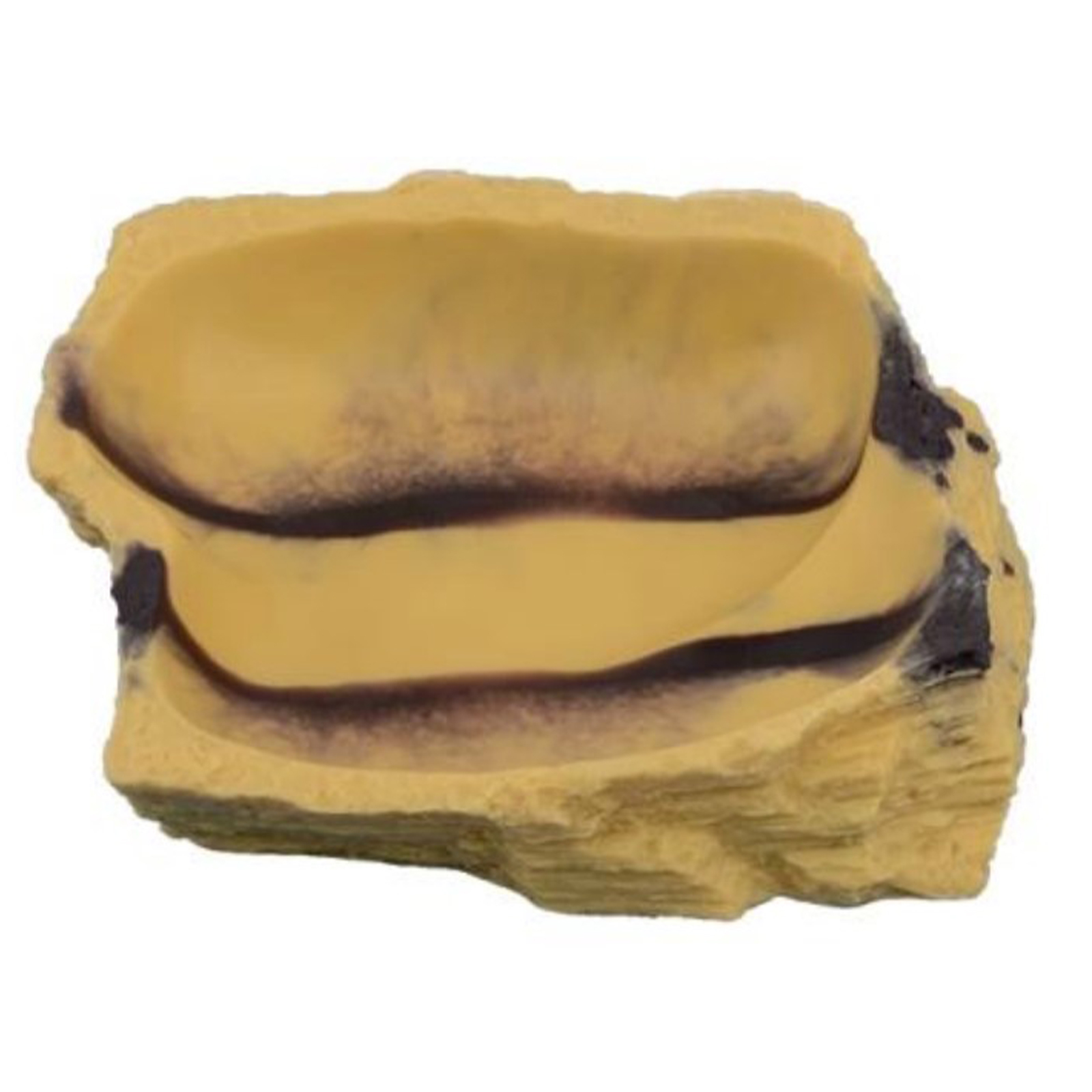 Кормушка для рептилий EXOPRIMA Sandstone, бежевая, полиэфирная смола, 14х11,5х3 см