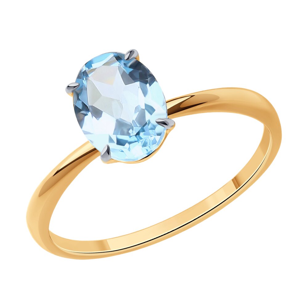 

Кольцо из красного золота с топазом р. 16 Diamant 51-310-01929-1, 51-310-01929-1
