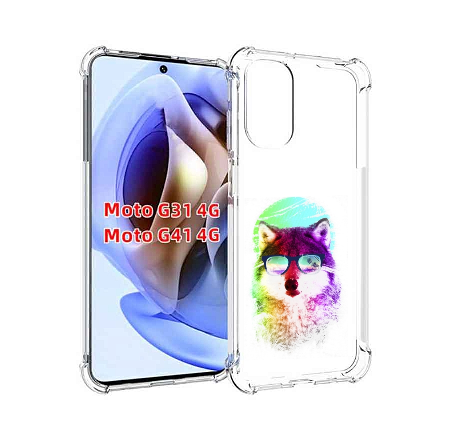 

Чехол MyPads радужный волк детский для Motorola Moto G31 4G / G41 4G, Прозрачный, Tocco
