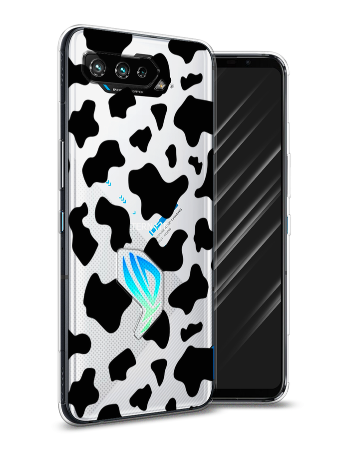 

Чехол Awog на Asus ROG Phone 5 "Пятна коровы черные", Черный, 44250-2