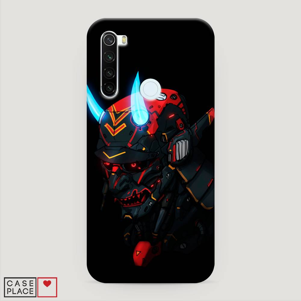фото Пластиковый чехол "неоновый самурай" на xiaomi redmi note 8t awog