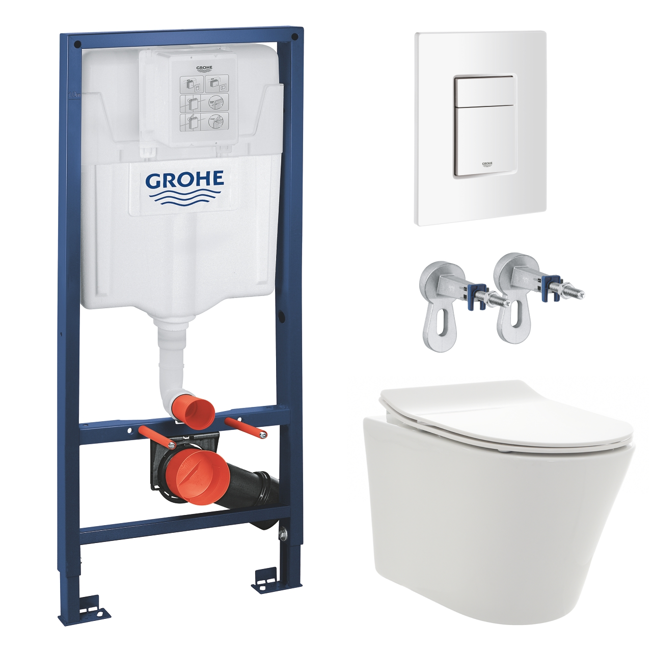 

Комплект инсталляции GROHE с унитазом AQUAme AQM2001 и сиденьем с микролифтом (NW0176)