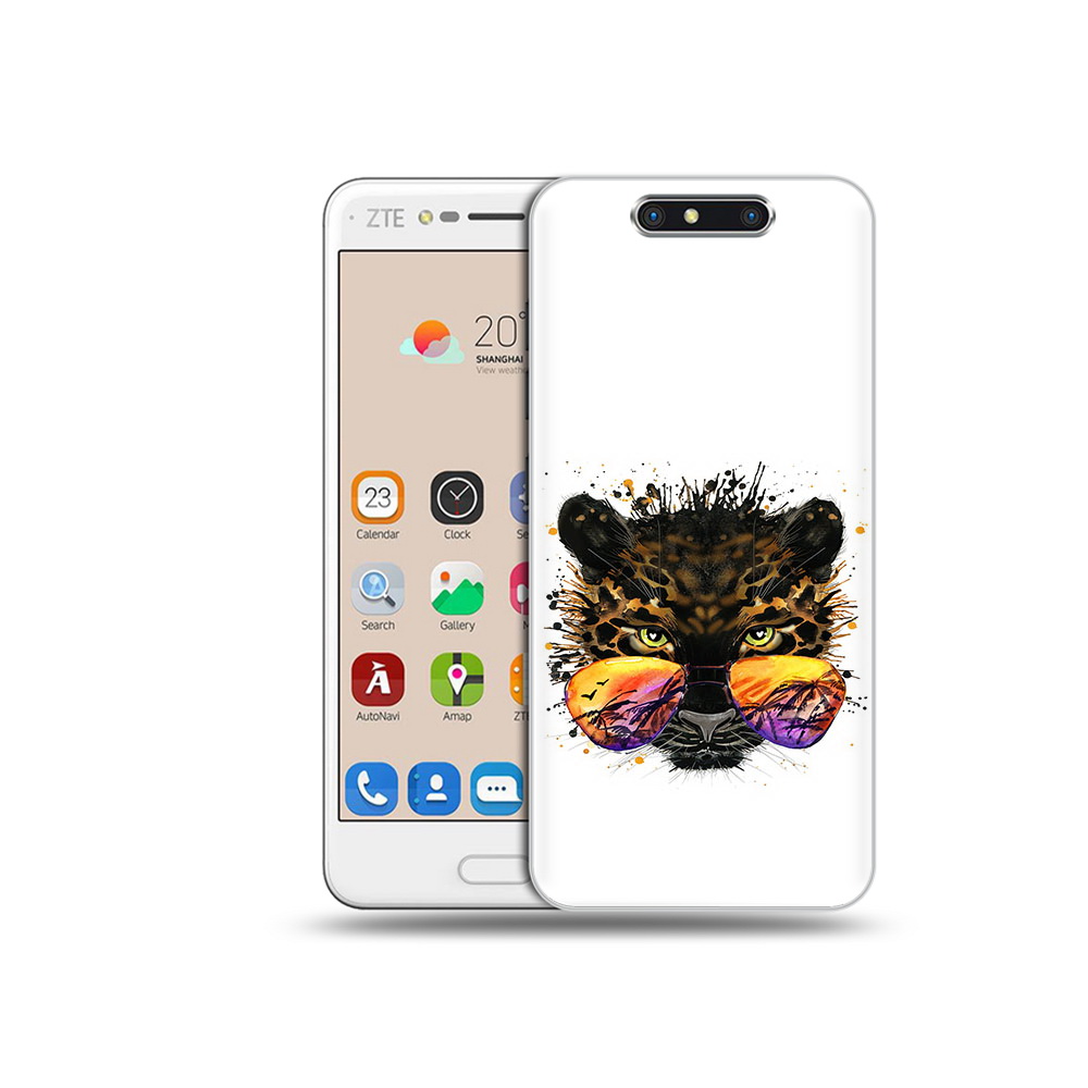 

Чехол MyPads Tocco для ZTE Blade V8 тропический леопард (PT100217.451.649), Прозрачный, Tocco