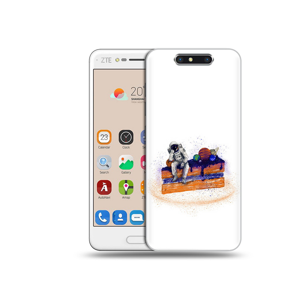 Чехол MyPads Tocco для ZTE Blade V8 торт с планетами (PT100217.451.648)