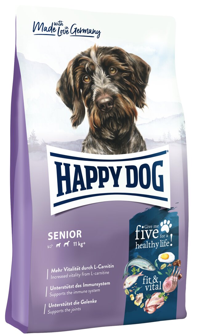 фото Сухой корм для собак happy dog fit&vital senior, птица, 4кг