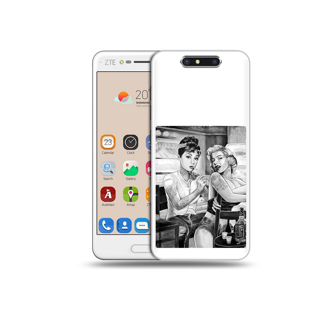 

Чехол MyPads Tocco для ZTE Blade V8 тату мастер (PT100217.451.637), Прозрачный, Tocco