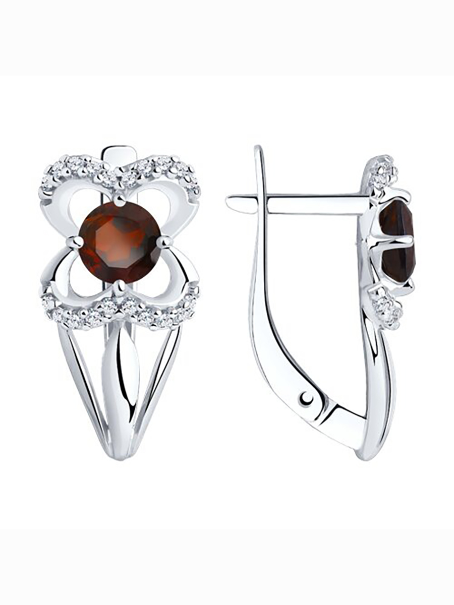 

Серьги из серебра с гранатом 585Gold 702008409, 702008409