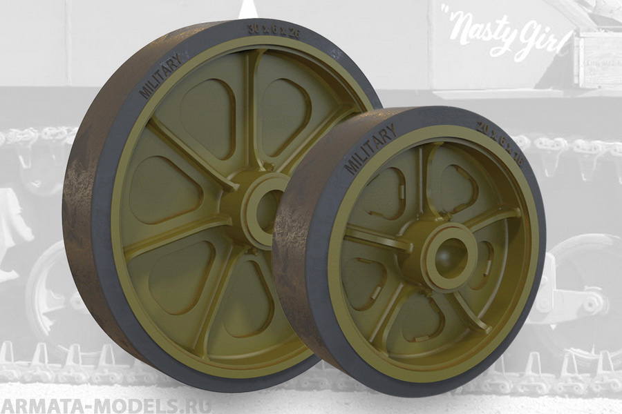 

35002FURY Сварные катки для US light tank M3/M3A1/M5 welded roadwheels w/blanked holes se