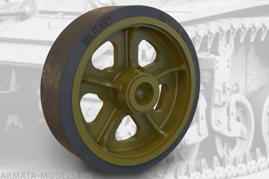 

35001FURY Сварные катки для US light tank M3/M3A1/M5 Stuart welded roadwheels set