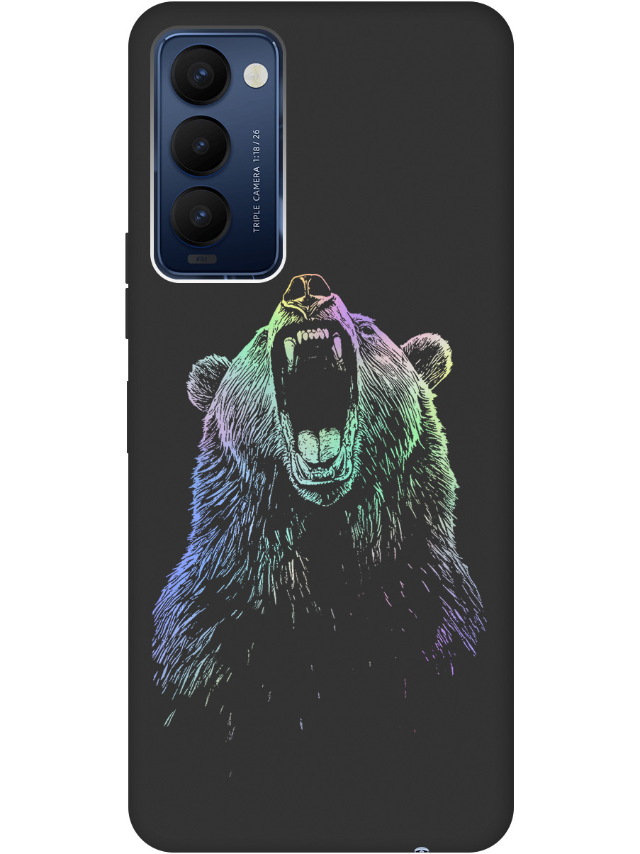 

Силиконовый чехол на Tecno Camon 18 / 18P с принтом "Медведь Гризли" матовый черный, Черный;серебристый, 741735913