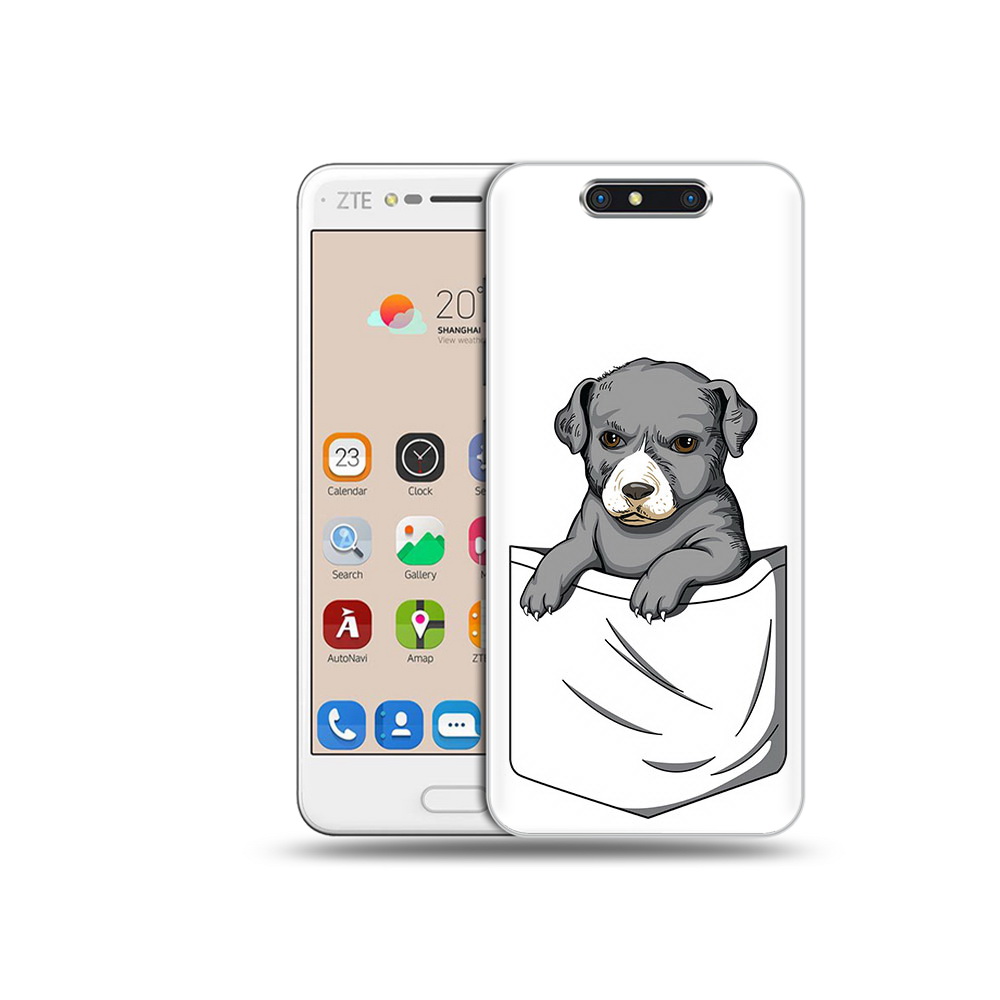 Чехол MyPads Tocco для ZTE Blade V8 собачка в кармане (PT100217.451.611)