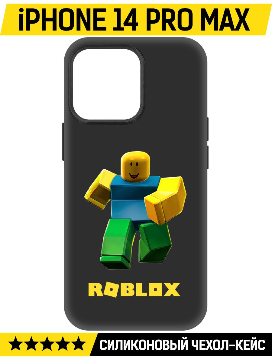 

Чехол-накладка Софт Roblox-Классический Нуб для iPhone 14 Pro Max, Черный