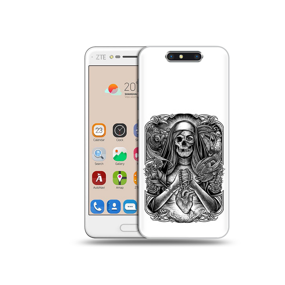 

Чехол MyPads Tocco для ZTE Blade V8 скелет с сердцем (PT100217.451.603), Прозрачный, Tocco