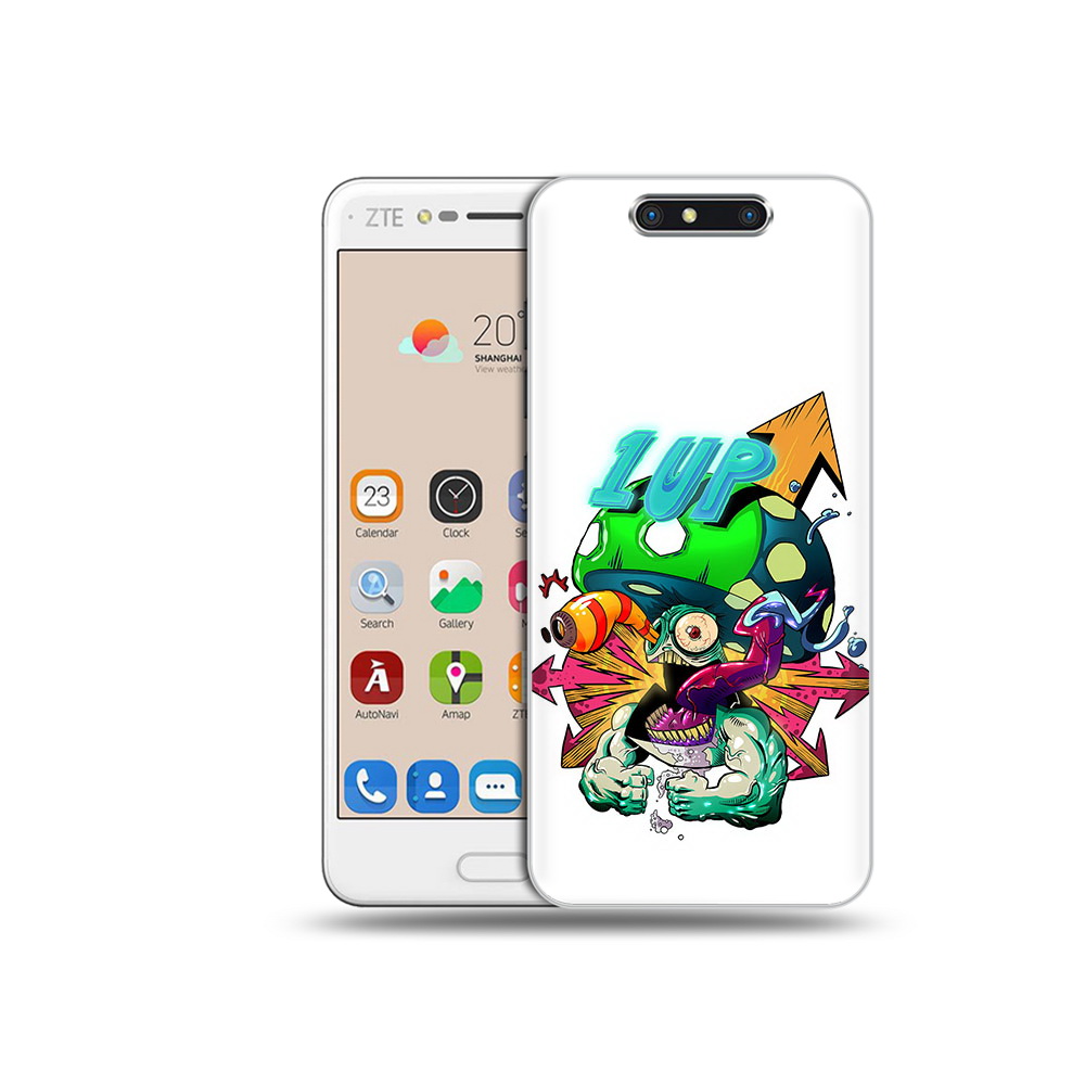 

Чехол MyPads Tocco для ZTE Blade V8 сильный гриб абстракция (PT100217.451.599), Прозрачный, Tocco