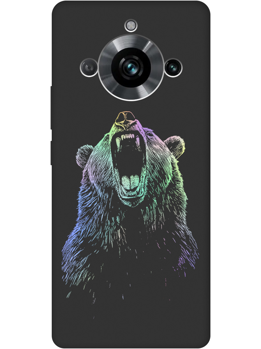 

Силиконовый чехол на Realme 11 Pro / 11 Pro+ с принтом "Медведь Гризли" матовый черный, Черный;серебристый, 771145113