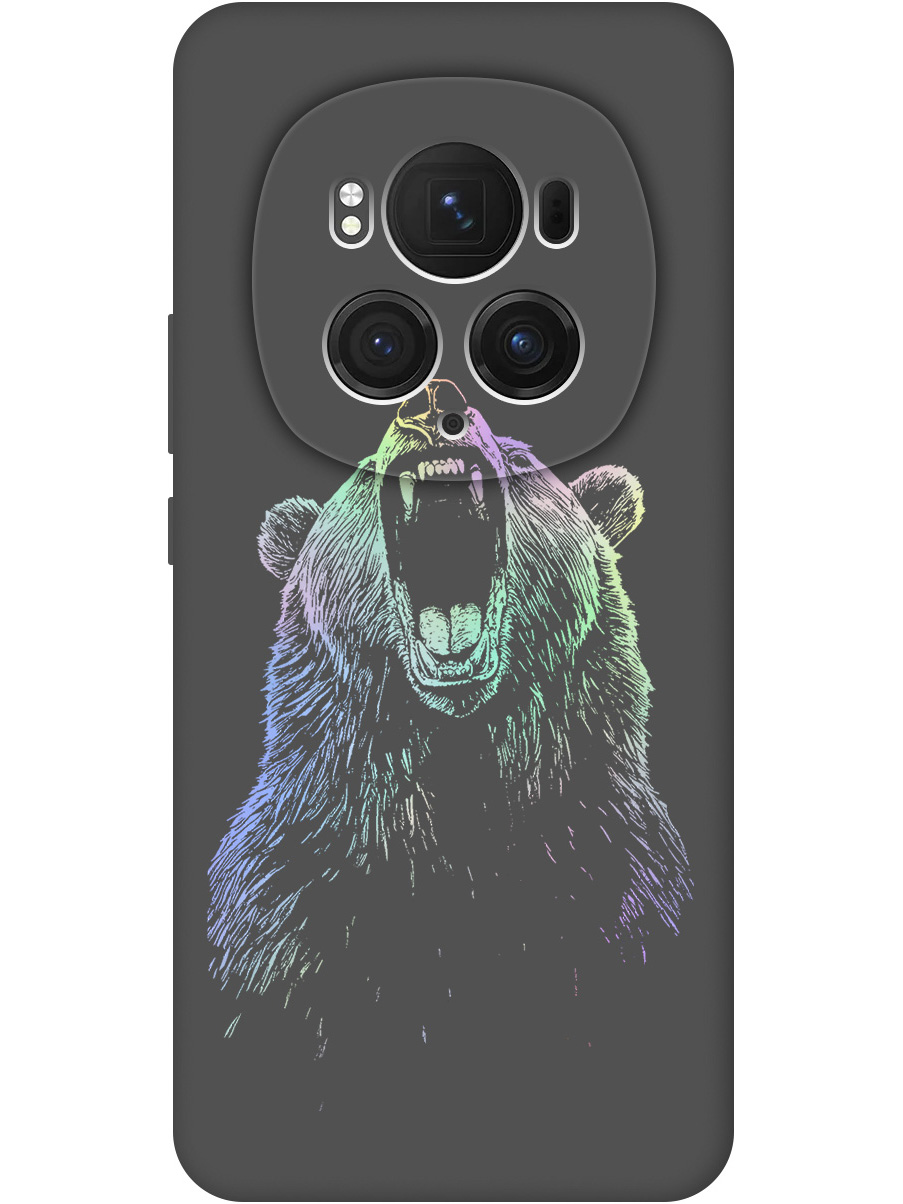 

Силиконовый чехол на Honor Magic6 Pro с принтом "Медведь Гризли" матовый черный, Черный;серебристый, 782623413