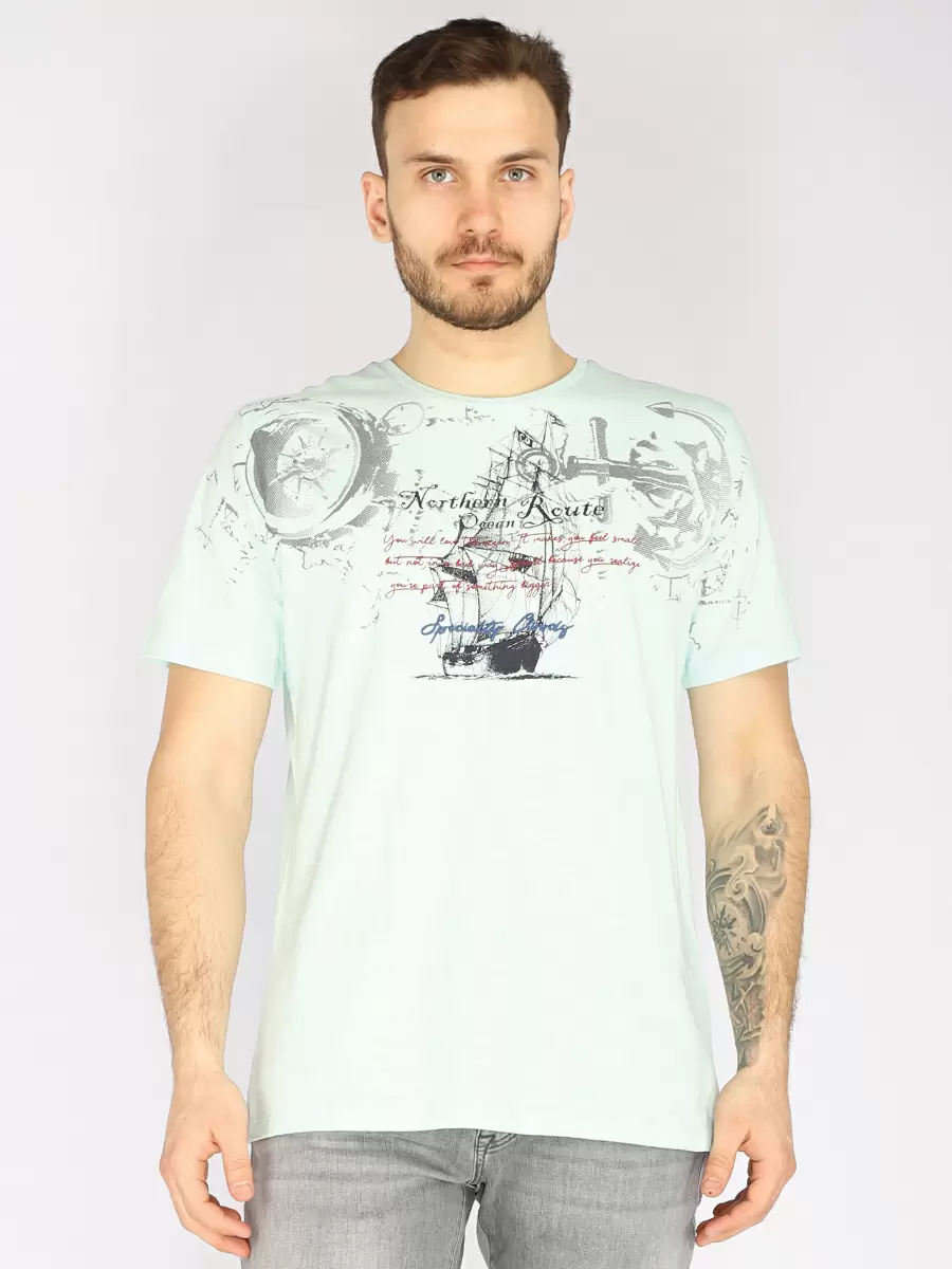 

Футболка мужская A passion play RT000000595 зеленая XXL, Голубой, RT000000595