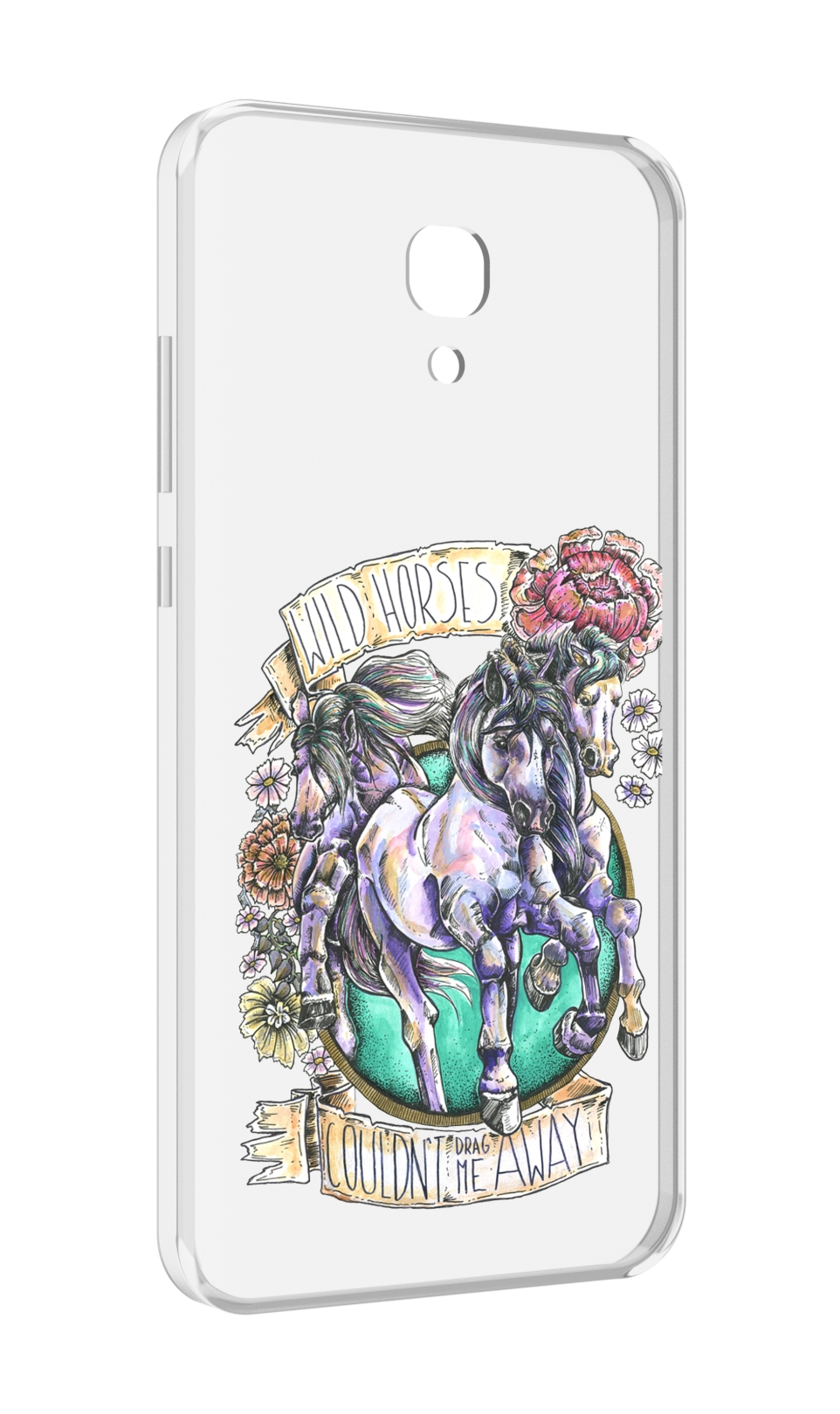 

Чехол MyPads рисунок коней в цветах для Meizu M6 (M711Q), Прозрачный, Tocco