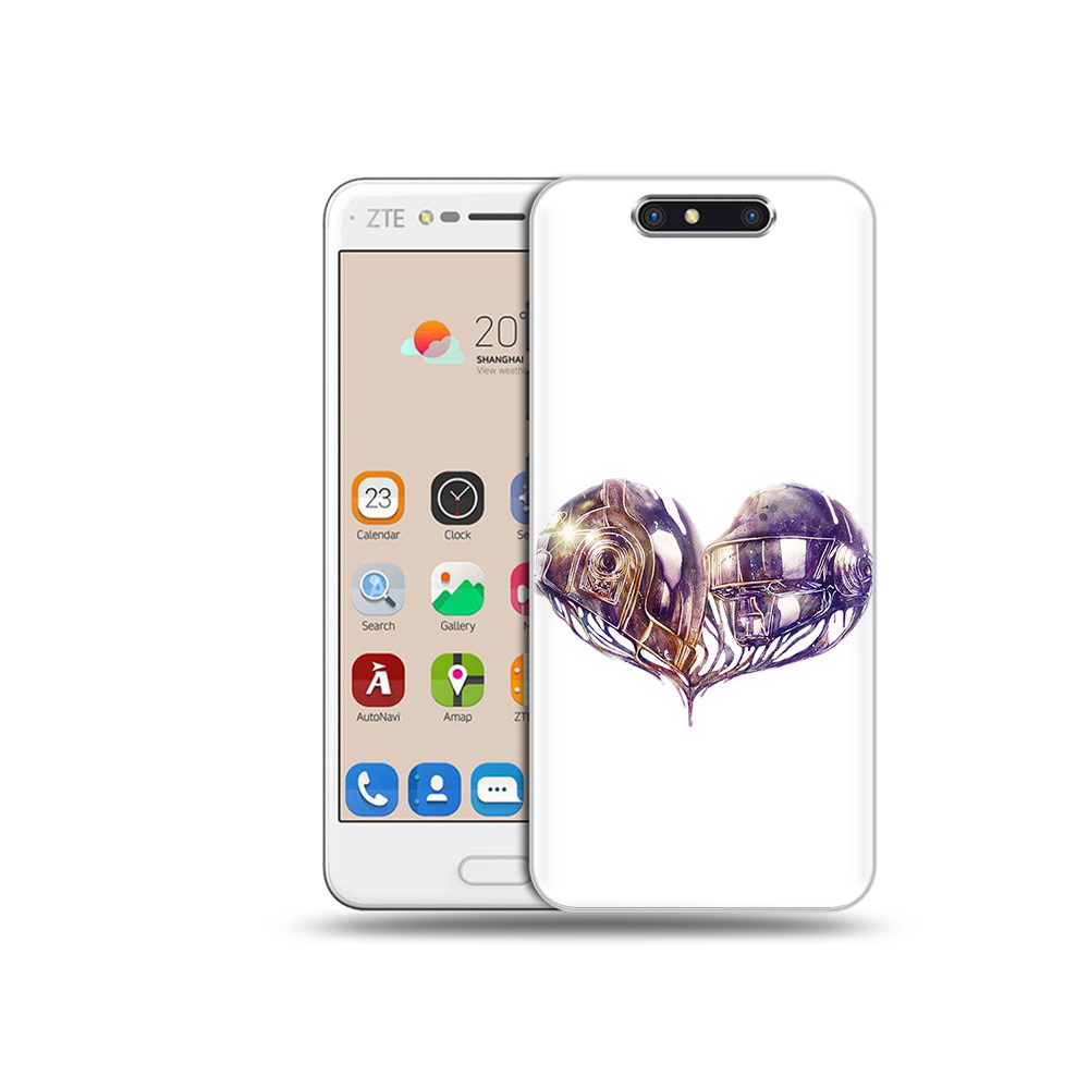 

Чехол MyPads Tocco для ZTE Blade V8 сердце абстракция (PT100217.451.596), Прозрачный, Tocco