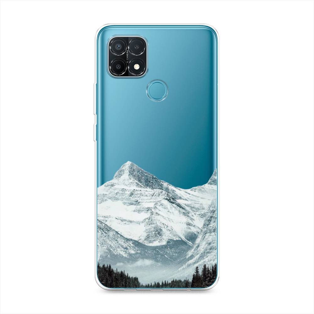 

Чехол на Oppo A15 "Горы арт 1", Белый;зеленый, 255650-2