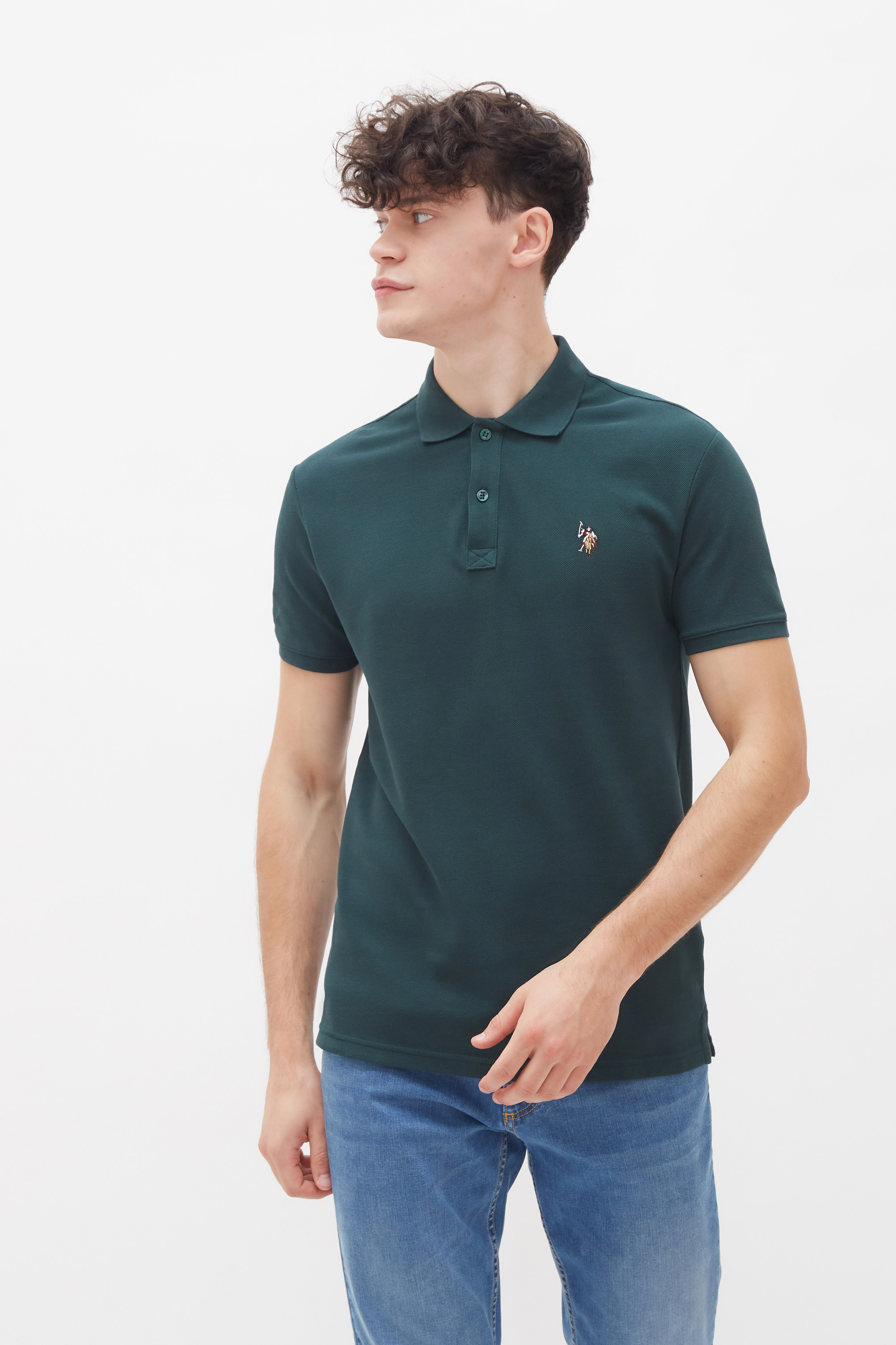 фото Футболка-поло мужская u.s. polo assn. g081sz0110tp04sk20-r зеленая 2xl