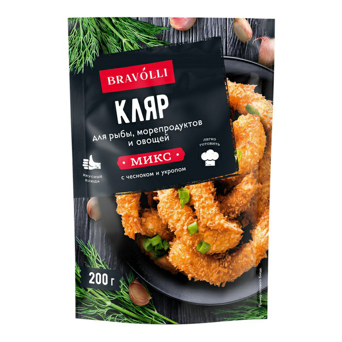 Кляр Bravolli для рыбы, морепродуктов и овощей 200 г