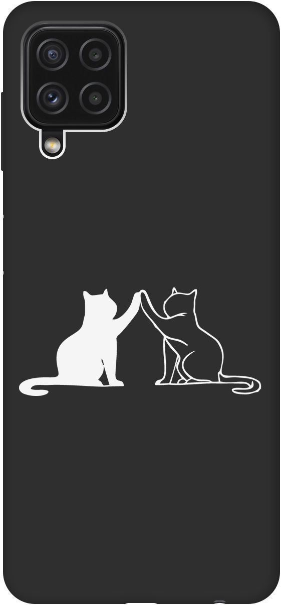 

Чехол на Samsung Galaxy A22 "Cats W" черный, Черный;белый, 8410