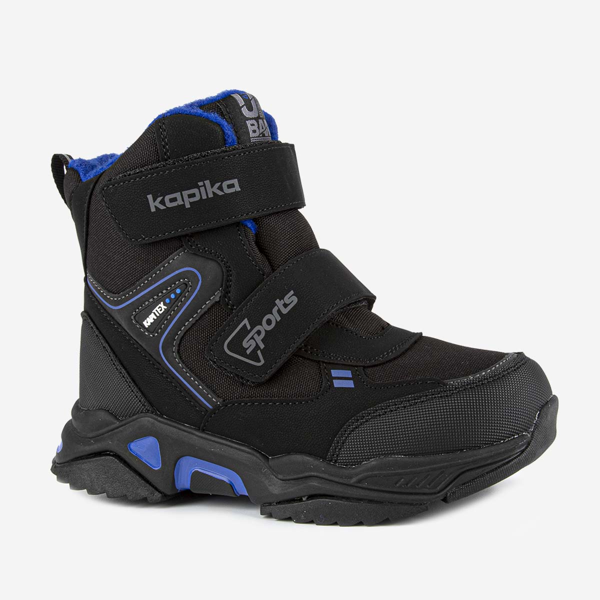 Ботинки детские Kapika 43438, черный-синий, 34,5