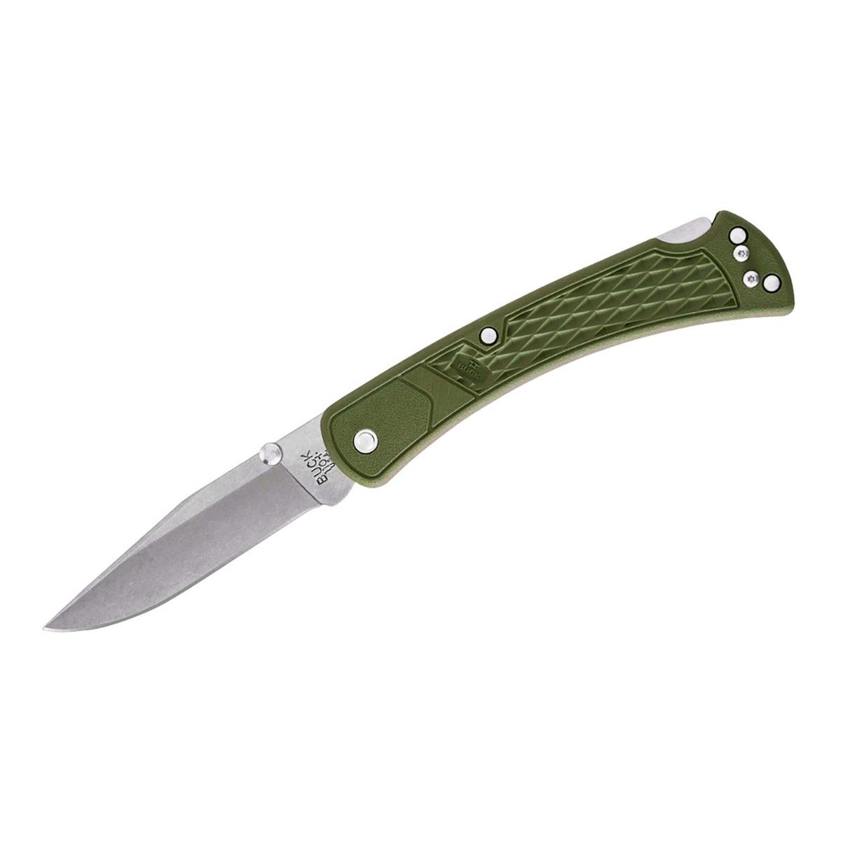 фото Нож складной, сталь 420hc, рукоять зеленый нейлон b0110ods2 110 slim select buck