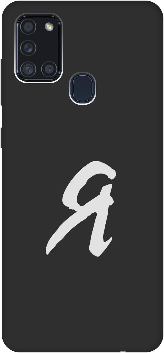 

Матовый чехол на Samsung Galaxy A21s "I W" черный, Черный;белый, 8409