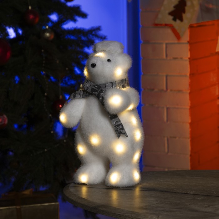 

Световая фигура Luazon Lighting Медведь в шапке 4843987 белый теплый, Медведь в шапке